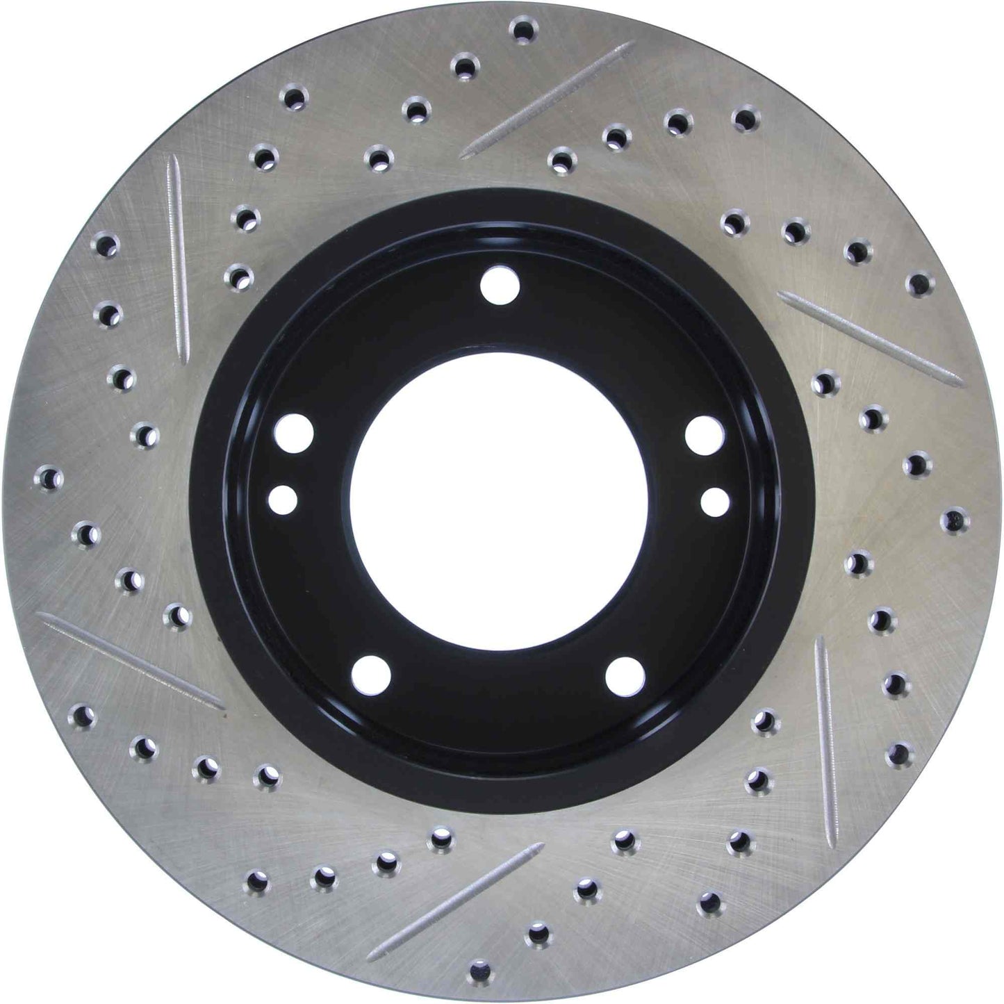 StopTech 03-06 Kia Sorento Front Left Cryo Slotted & Drilled Sport Brake Rotor 127.50008CL