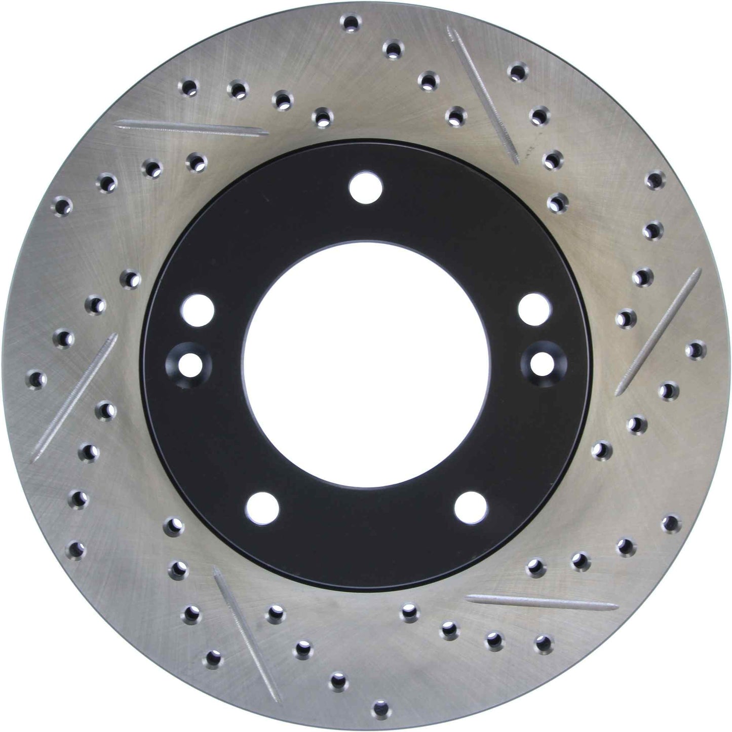 StopTech 03-06 Kia Sorento Front Left Cryo Slotted & Drilled Sport Brake Rotor 127.50008CL