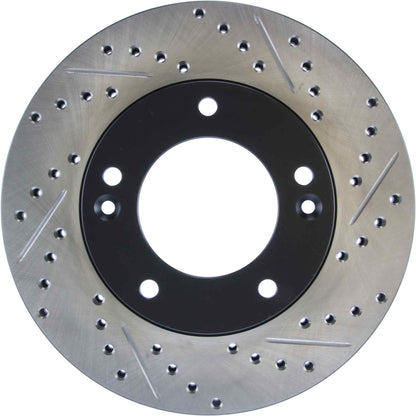 StopTech 03-06 Kia Sorento Front Left Cryo Slotted & Drilled Sport Brake Rotor 127.50008CL
