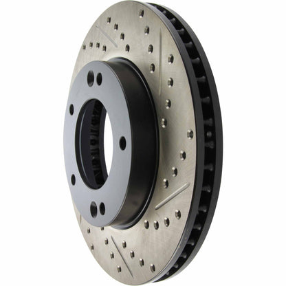 StopTech 03-06 Kia Sorento Front Left Cryo Slotted & Drilled Sport Brake Rotor 127.50008CL