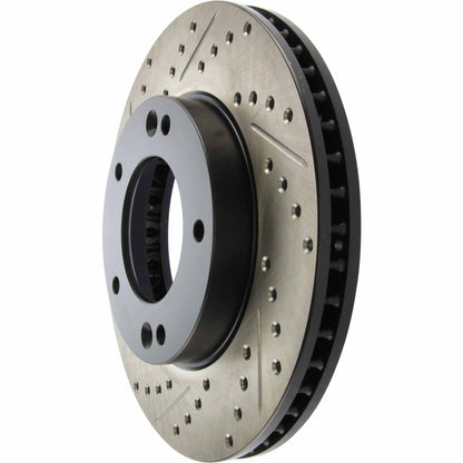 StopTech 03-06 Kia Sorento Front Right Cryo Slotted & Drilled Sport Brake Rotor 127.50008CR