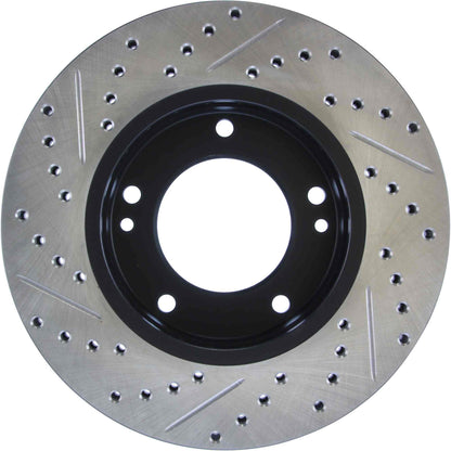 StopTech Sport Drilled/Slotted Brake Rotor; Front Left