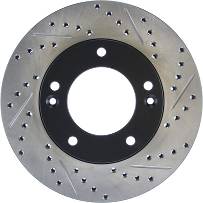 StopTech Sport Drilled/Slotted Brake Rotor; Front Left