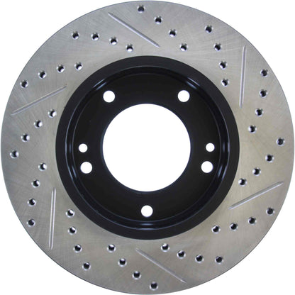 StopTech Sport Drilled/Slotted Brake Rotor; Front Right