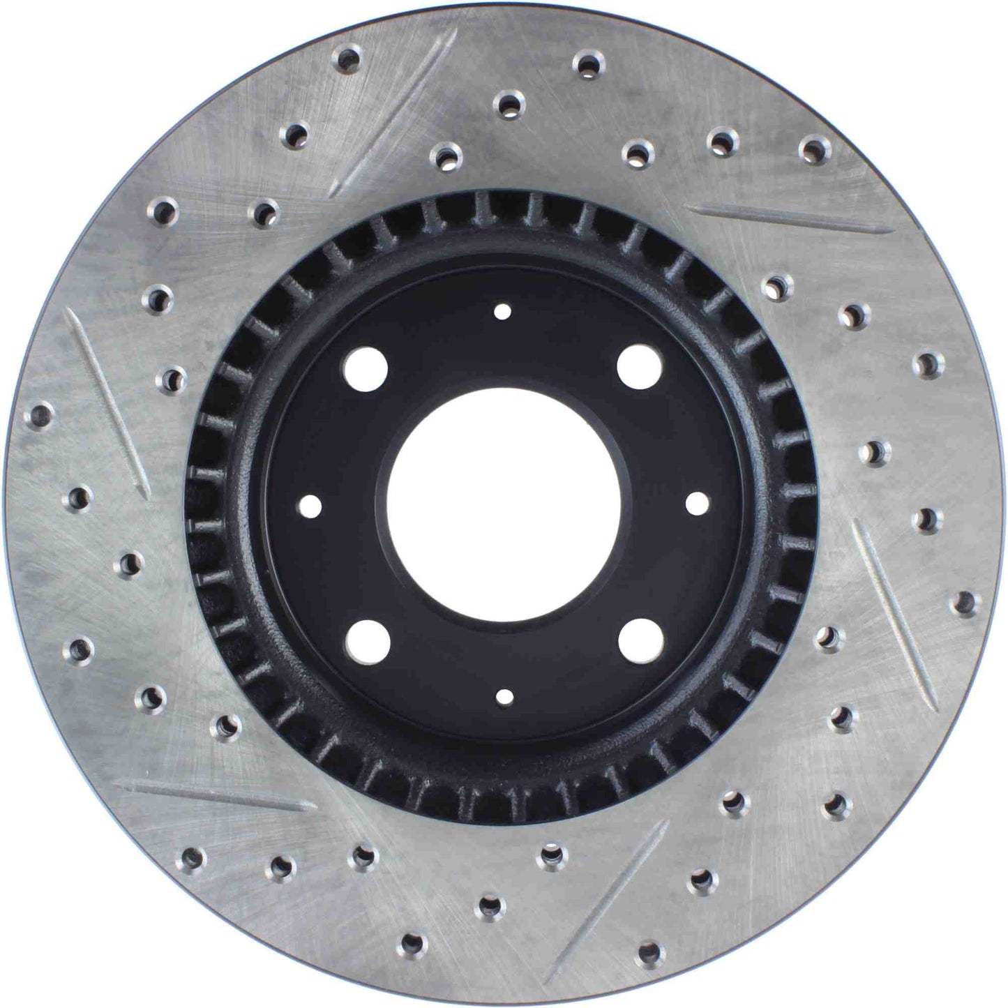 StopTech Sport Drilled/Slotted Brake Rotor; Front Left