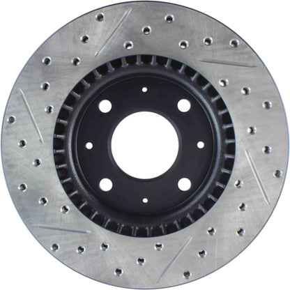 StopTech Sport Drilled/Slotted Brake Rotor; Front Left