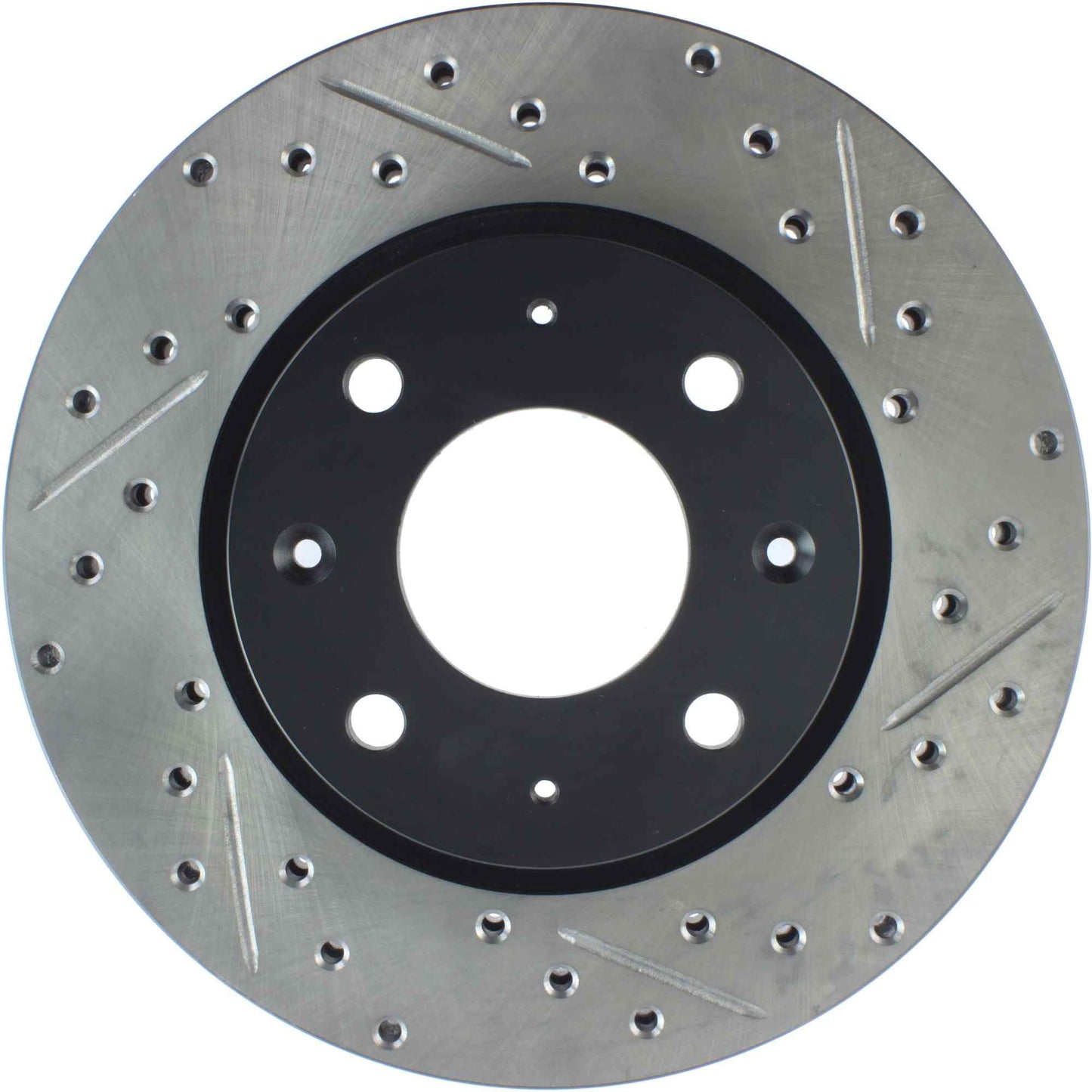 StopTech Sport Drilled/Slotted Brake Rotor; Front Left