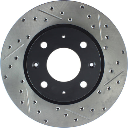 StopTech Sport Drilled/Slotted Brake Rotor; Front Left