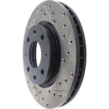 StopTech Sport Drilled/Slotted Brake Rotor; Front Left
