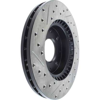 StopTech Sport Drilled/Slotted Brake Rotor; Front Left