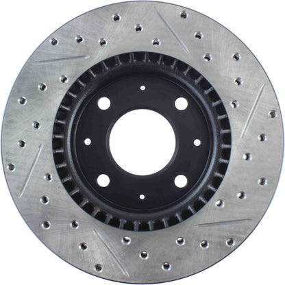StopTech Sport Drilled/Slotted Brake Rotor; Front Right