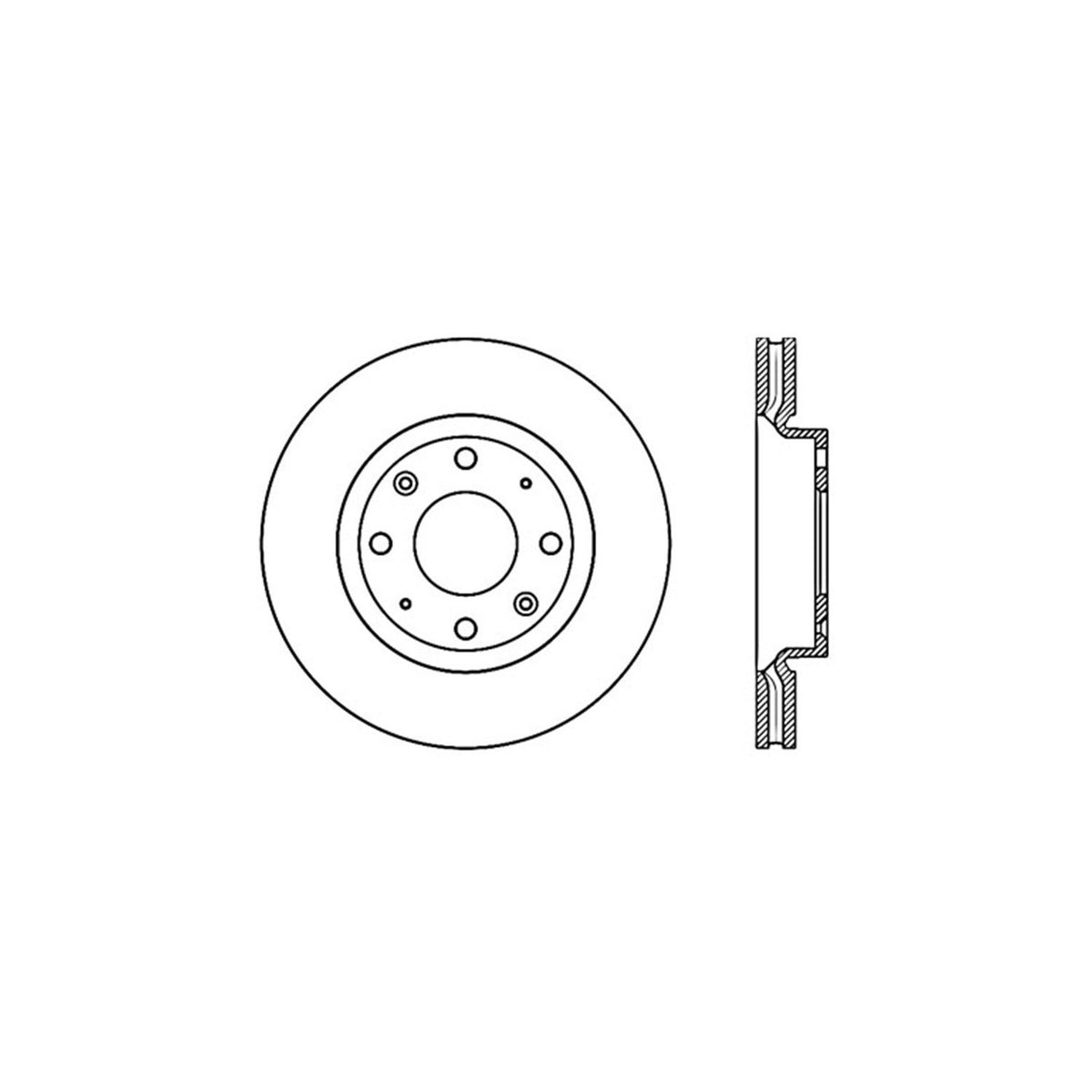 StopTech Sport Drilled/Slotted Brake Rotor; Front Right