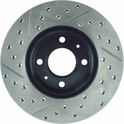 StopTech Sport Drilled/Slotted Brake Rotor; Front Left
