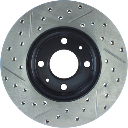 StopTech Sport Drilled/Slotted Brake Rotor; Front Left