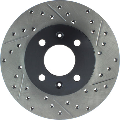 StopTech Sport Drilled/Slotted Brake Rotor; Front Left