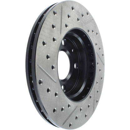 StopTech Sport Drilled/Slotted Brake Rotor; Front Left