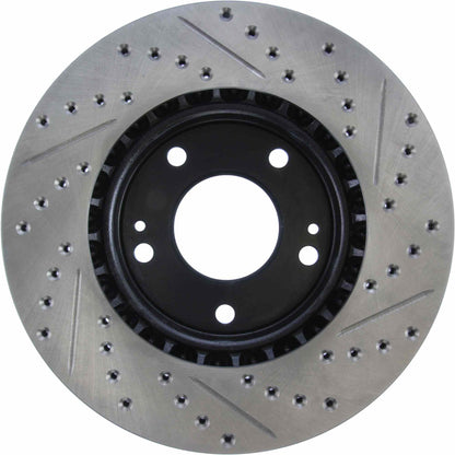 StopTech Sport Drilled/Slotted Brake Rotor; Front Right