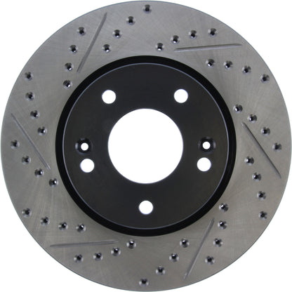 StopTech Sport Drilled/Slotted Brake Rotor; Front Right