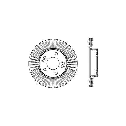 StopTech Sport Drilled/Slotted Brake Rotor; Front Left