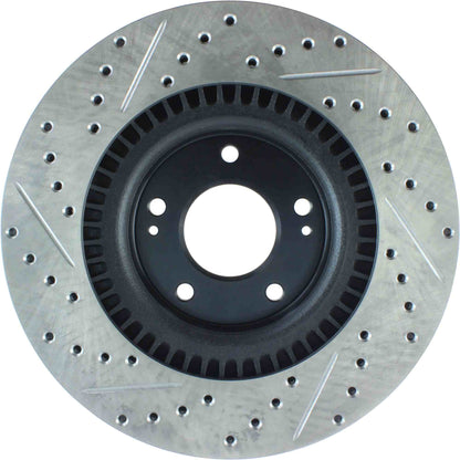 StopTech Sport Drilled/Slotted Brake Rotor; Front Left