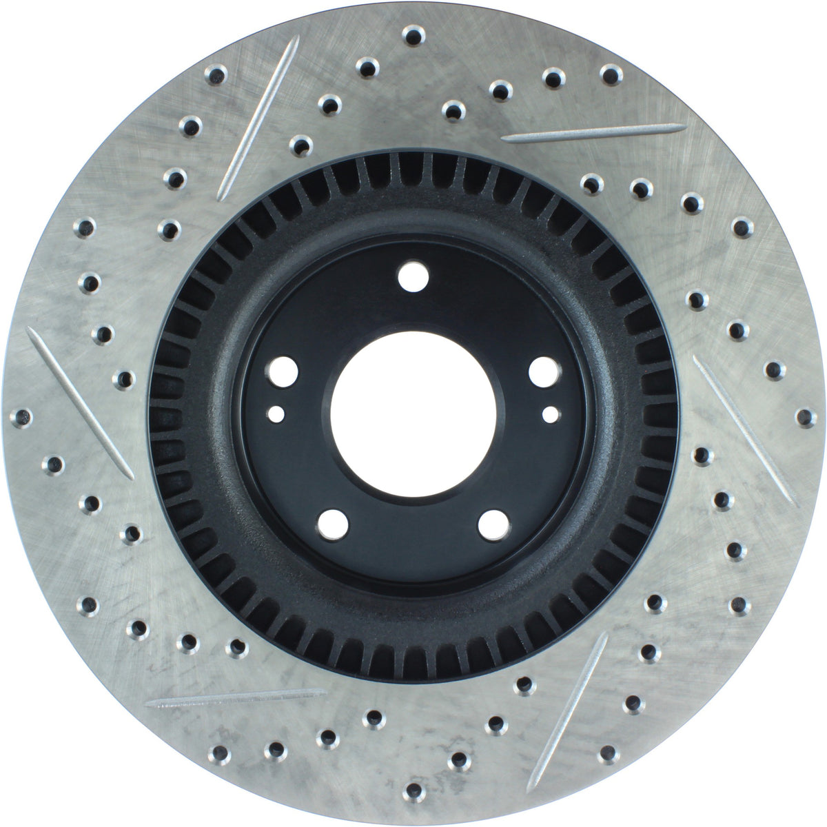 StopTech Sport Drilled/Slotted Brake Rotor; Front Left