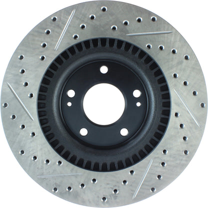 StopTech Sport Drilled/Slotted Brake Rotor; Front Left