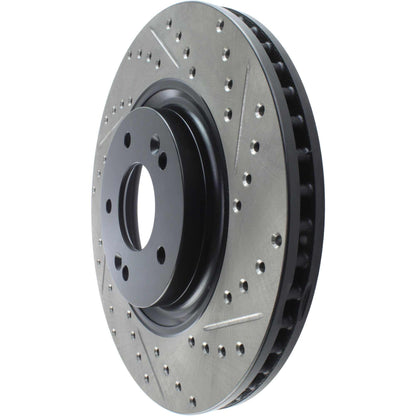 StopTech Sport Drilled/Slotted Brake Rotor; Front Left
