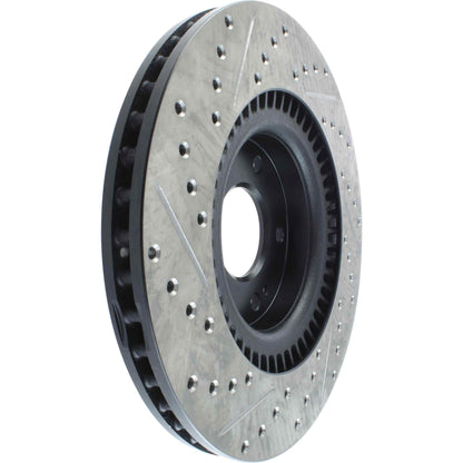 StopTech Sport Drilled/Slotted Brake Rotor; Front Left