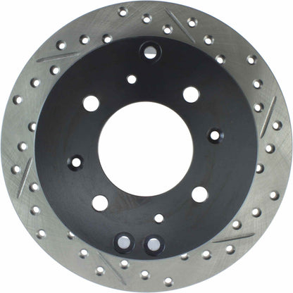 StopTech Sport Drilled/Slotted Brake Rotor; Rear Left