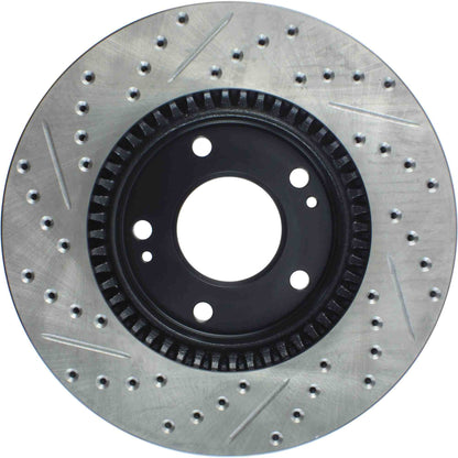 StopTech Sport Drilled/Slotted Brake Rotor; Front Left