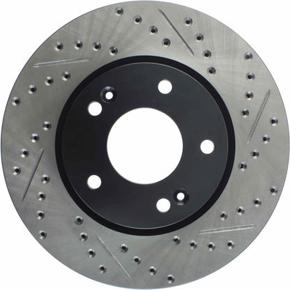 StopTech Sport Drilled/Slotted Brake Rotor; Front Left