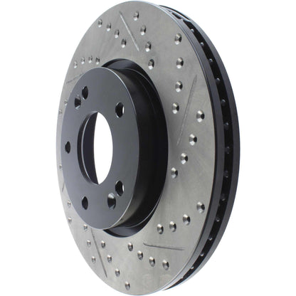 StopTech Sport Drilled/Slotted Brake Rotor; Front Left