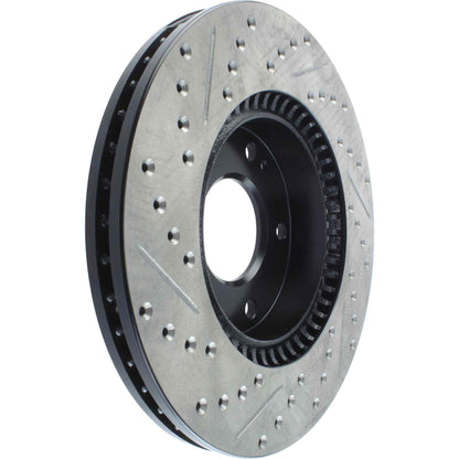 StopTech Sport Drilled/Slotted Brake Rotor; Front Left