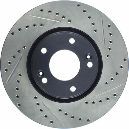 StopTech Sport Drilled/Slotted Brake Rotor; Front Left