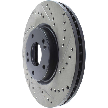 StopTech Sport Drilled/Slotted Brake Rotor; Front Left