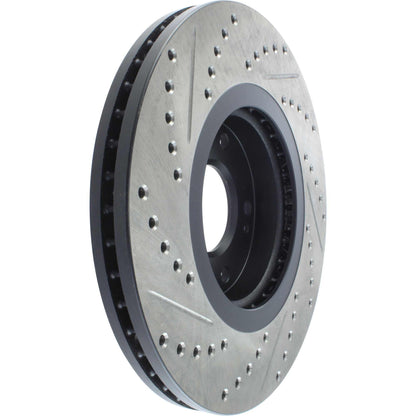 StopTech Sport Drilled/Slotted Brake Rotor; Front Left