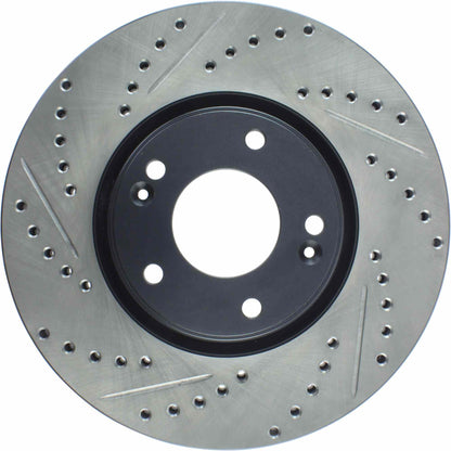 StopTech Sport Drilled/Slotted Brake Rotor; Front Right