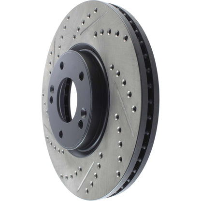 StopTech Sport Drilled/Slotted Brake Rotor; Front Right