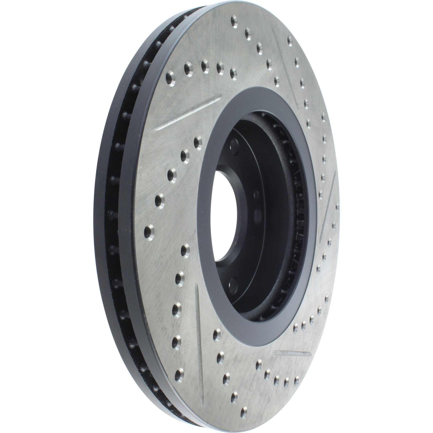 StopTech Sport Drilled/Slotted Brake Rotor; Front Right