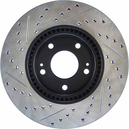 StopTech Sport Drilled/Slotted Brake Rotor; Front Left