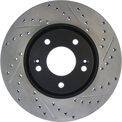 StopTech Sport Drilled/Slotted Brake Rotor; Front Left