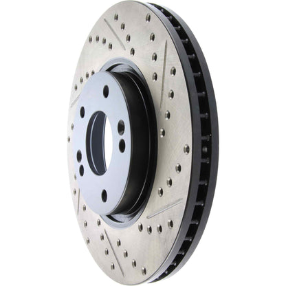 StopTech Sport Drilled/Slotted Brake Rotor; Front Left