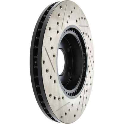 StopTech Sport Drilled/Slotted Brake Rotor; Front Left