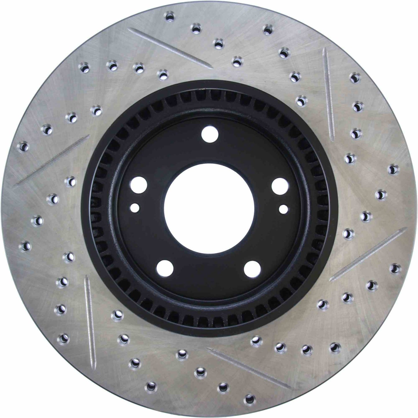 StopTech Sport Drilled/Slotted Brake Rotor; Front Right