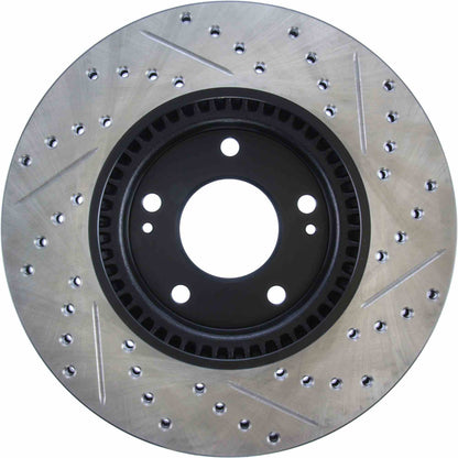 StopTech Sport Drilled/Slotted Brake Rotor; Front Right