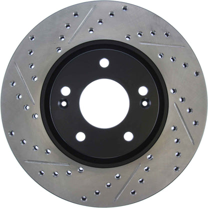 StopTech Sport Drilled/Slotted Brake Rotor; Front Right