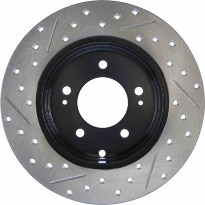 StopTech Sport Drilled/Slotted Brake Rotor; Rear Left