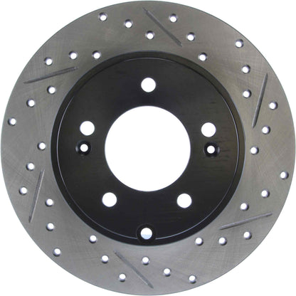 StopTech Sport Drilled/Slotted Brake Rotor; Rear Left