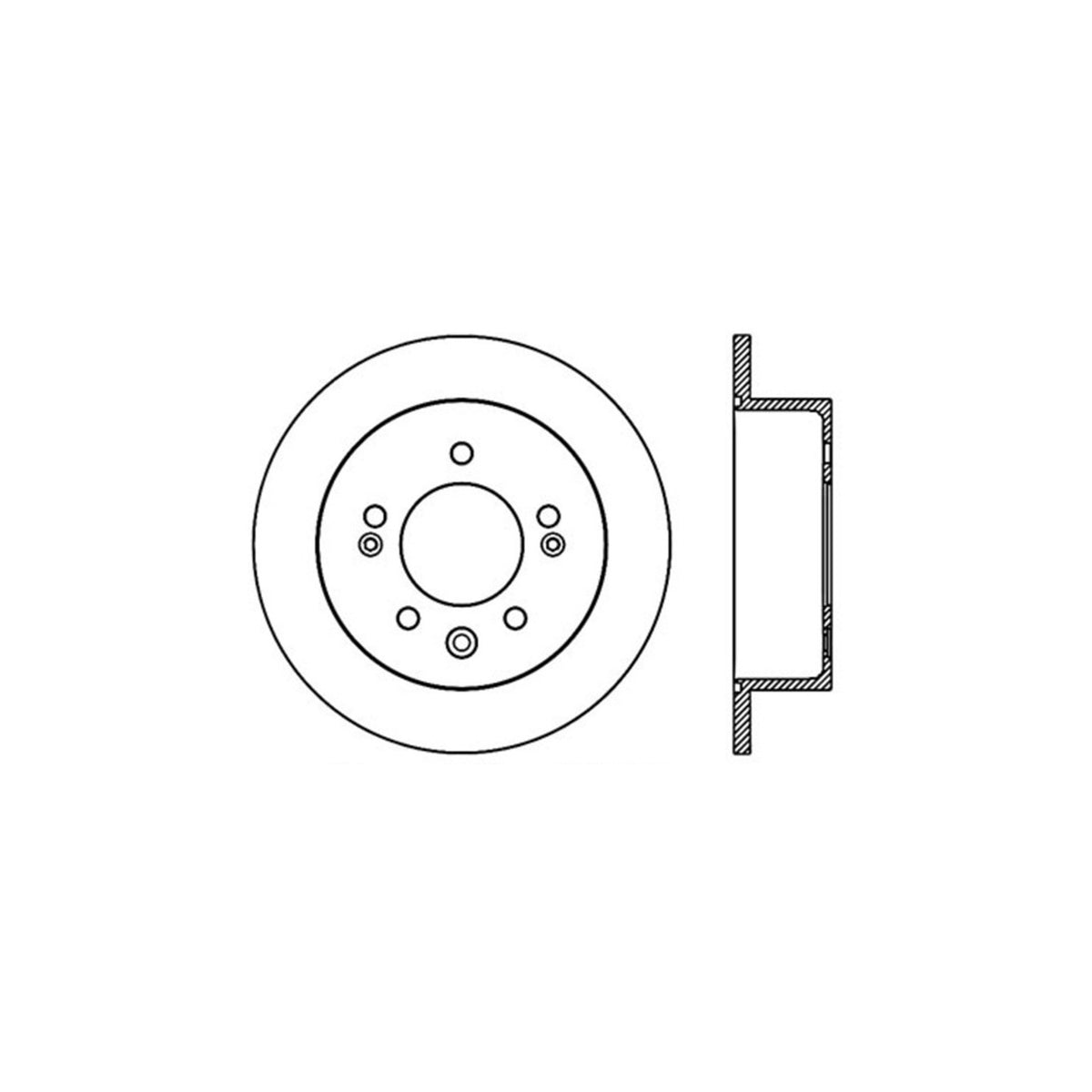 StopTech Sport Drilled/Slotted Brake Rotor; Rear Left
