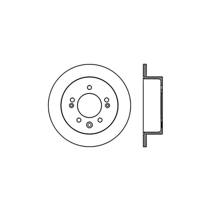 StopTech Sport Drilled/Slotted Brake Rotor; Rear Left